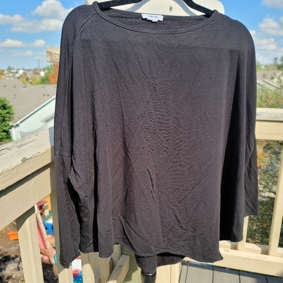 HELMUT LANG Bateau Neckline Long Sleeve Top in Black, sz Small - Picture 3 of 14